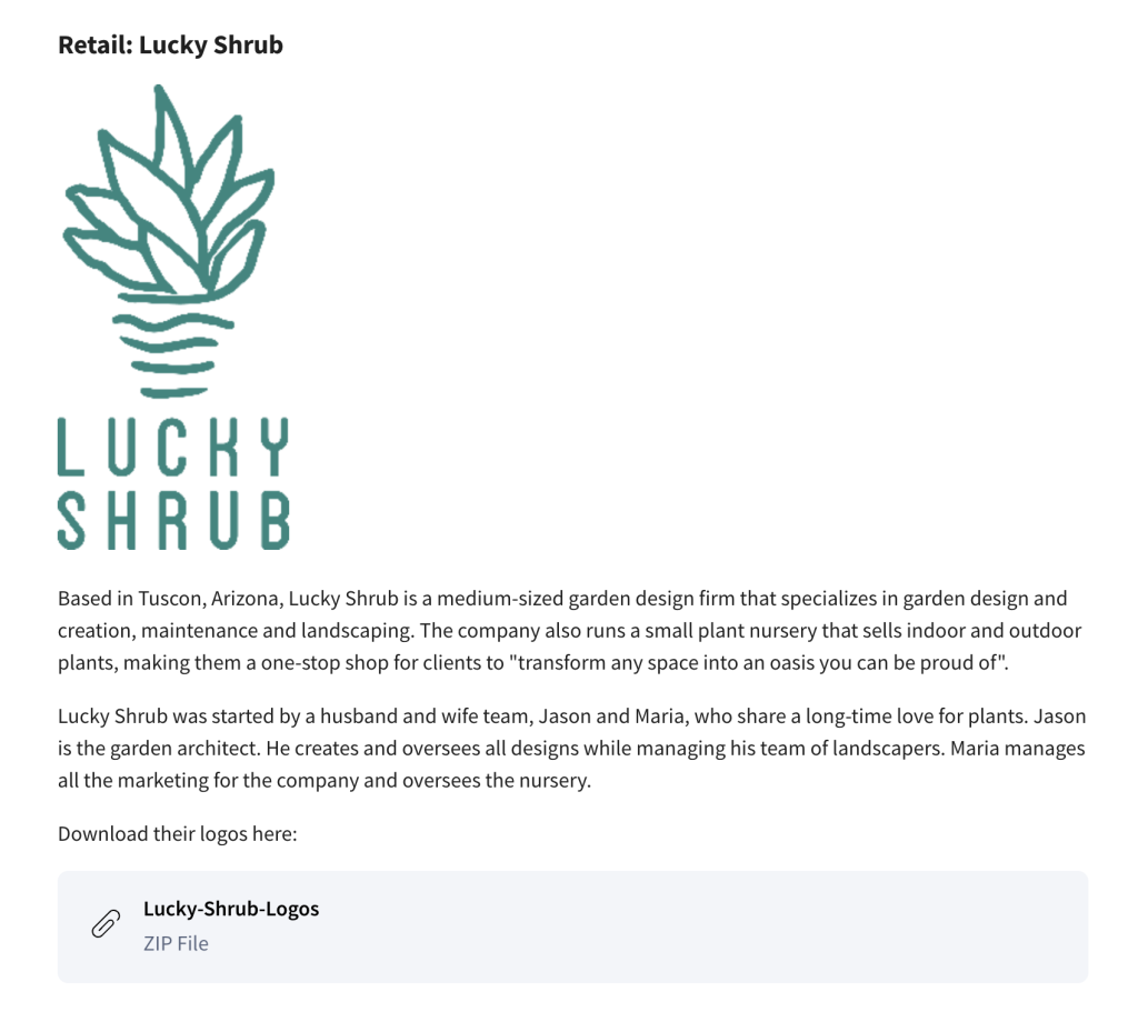 Screenshot of Luckshrub's client option given by coursera