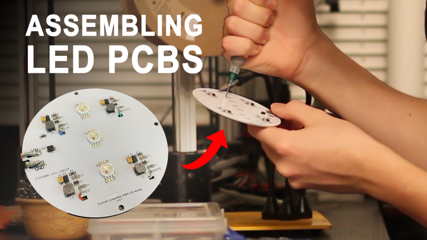 Assembling LED PCBs Thumbnail with Hand soldering